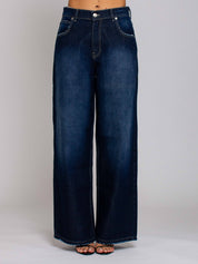 Emma Vita Media Gamba Ampia - Denim Zero