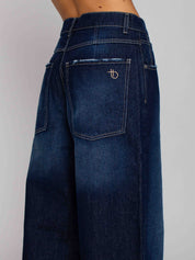 Emma Vita Media Gamba Ampia - Denim Zero
