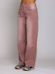 Emma Vita Media Gamba Ampia - Denim Rosé