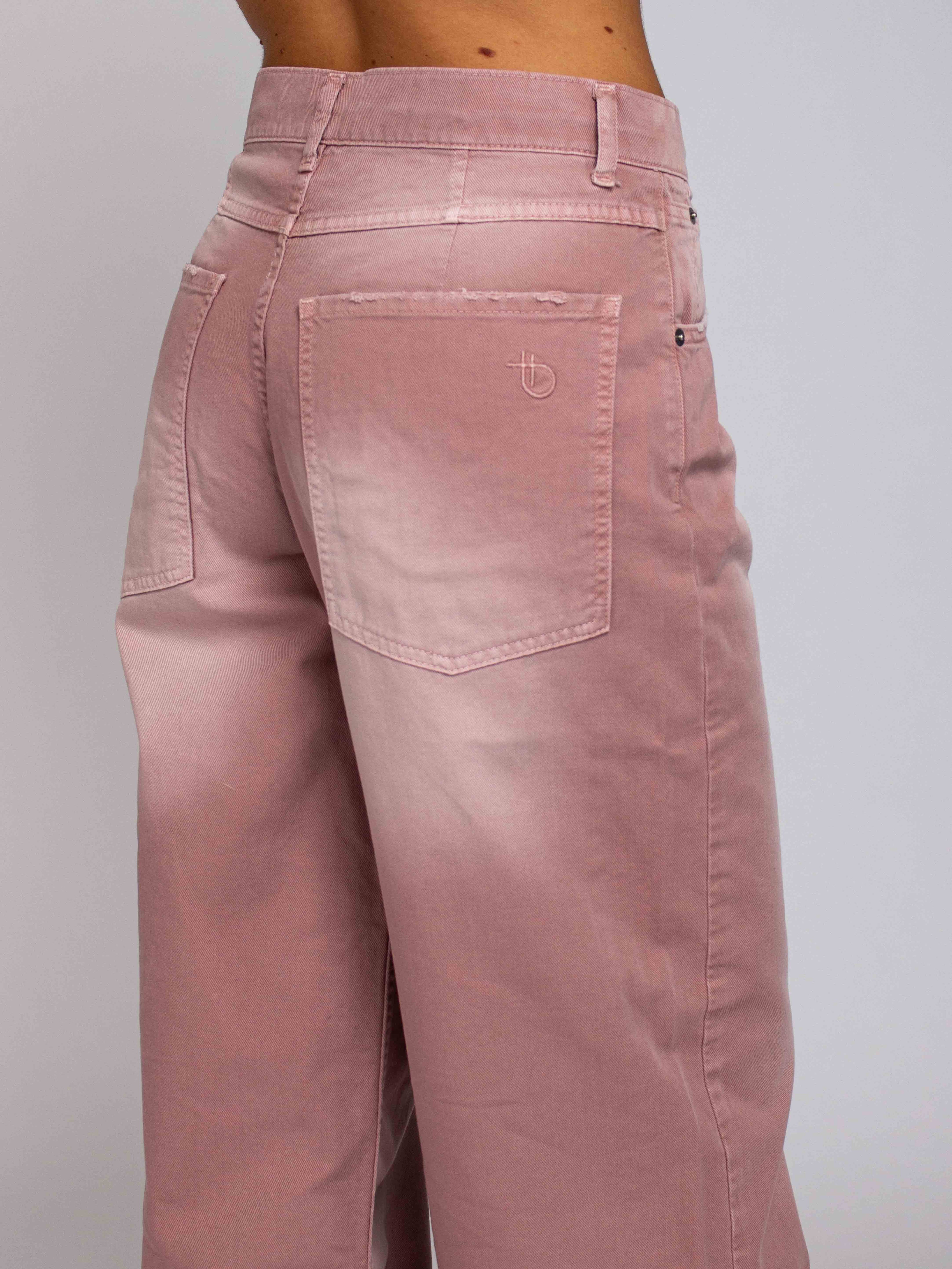 Emma Vita Media Gamba Ampia - Denim Rosé