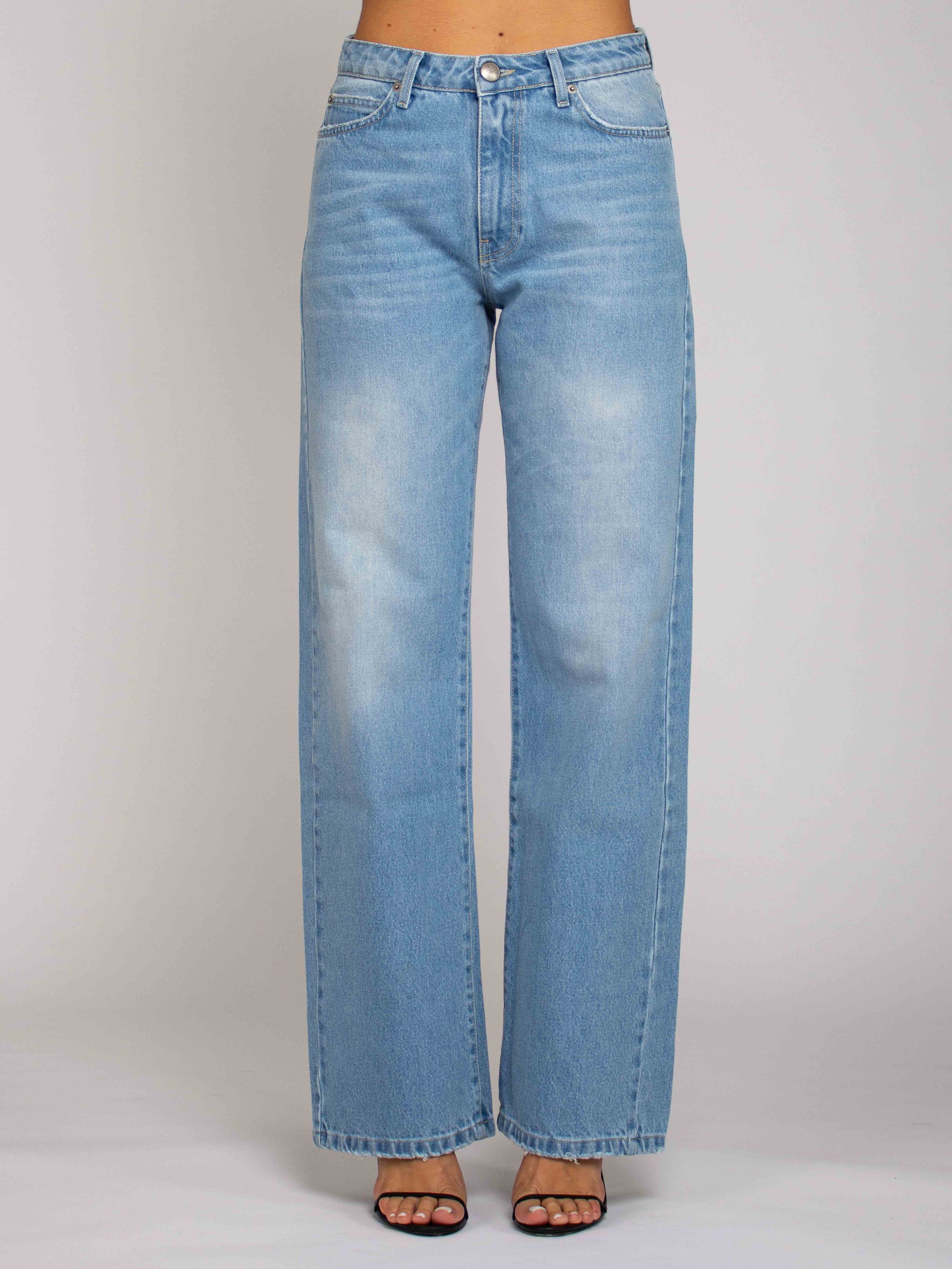 Emily Vita Media Gamba Dritta - Denim Chiaro