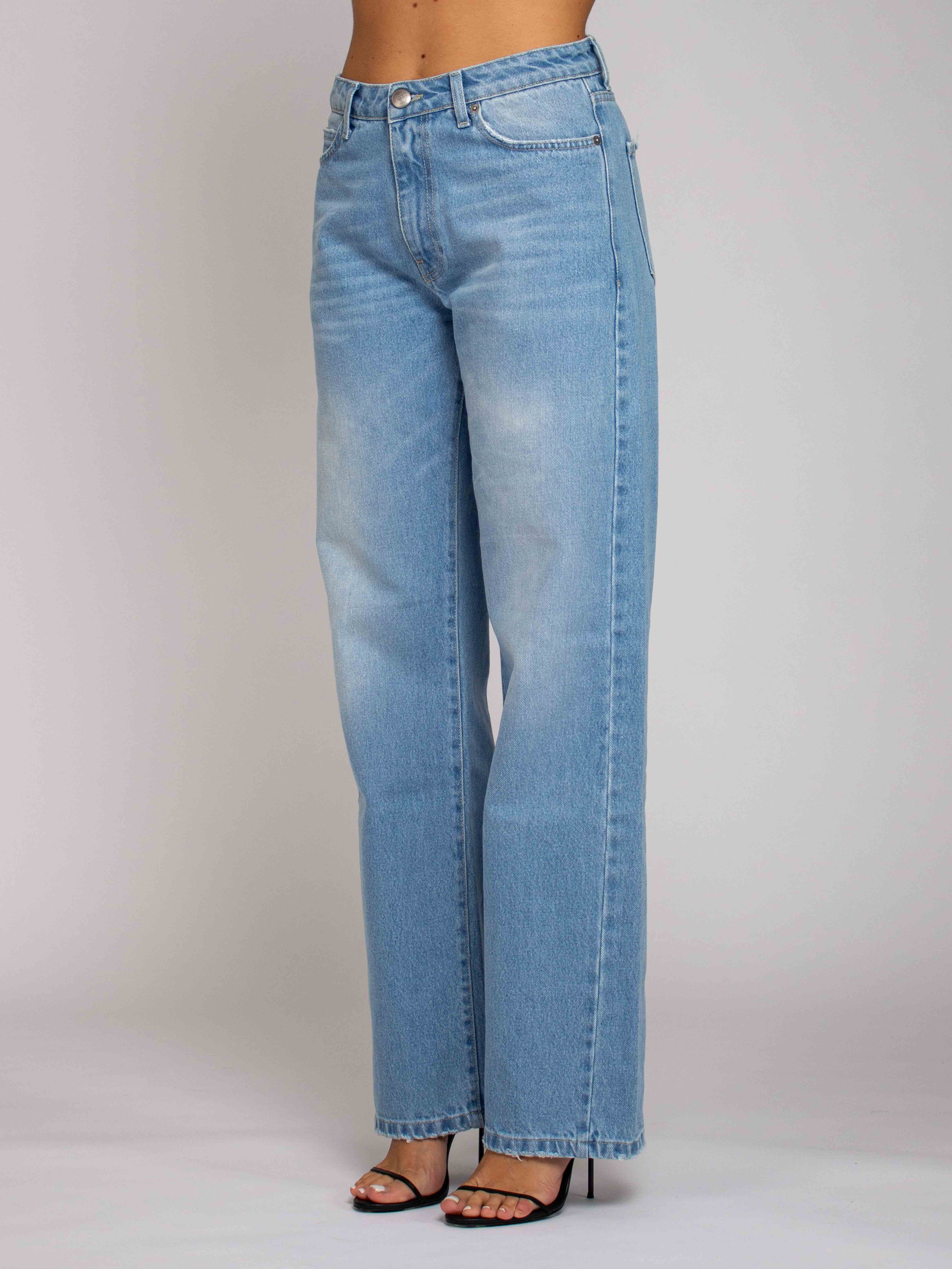 Emily Vita Media Gamba Dritta - Denim Chiaro