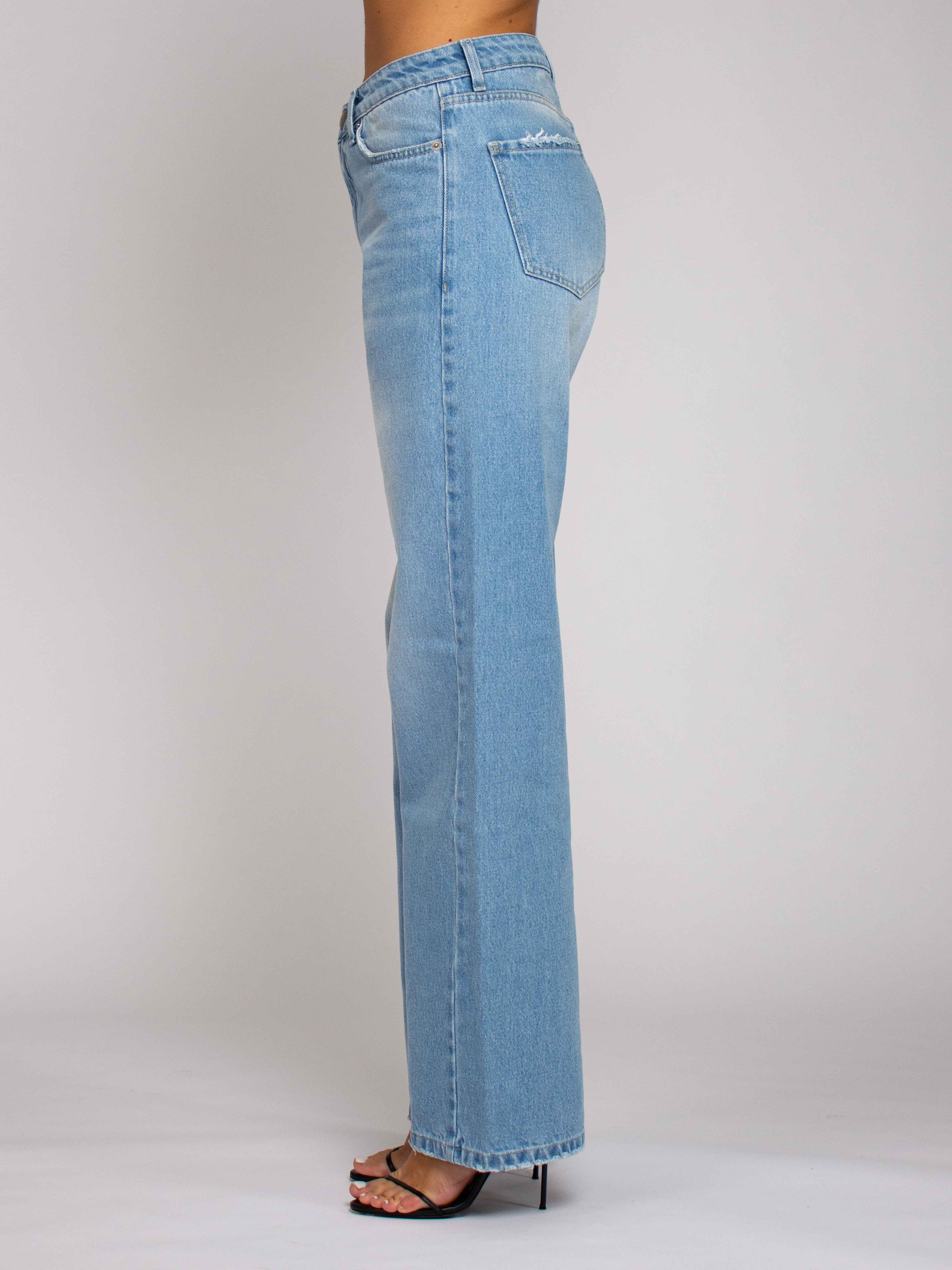 Emily Vita Media Gamba Dritta - Denim Chiaro