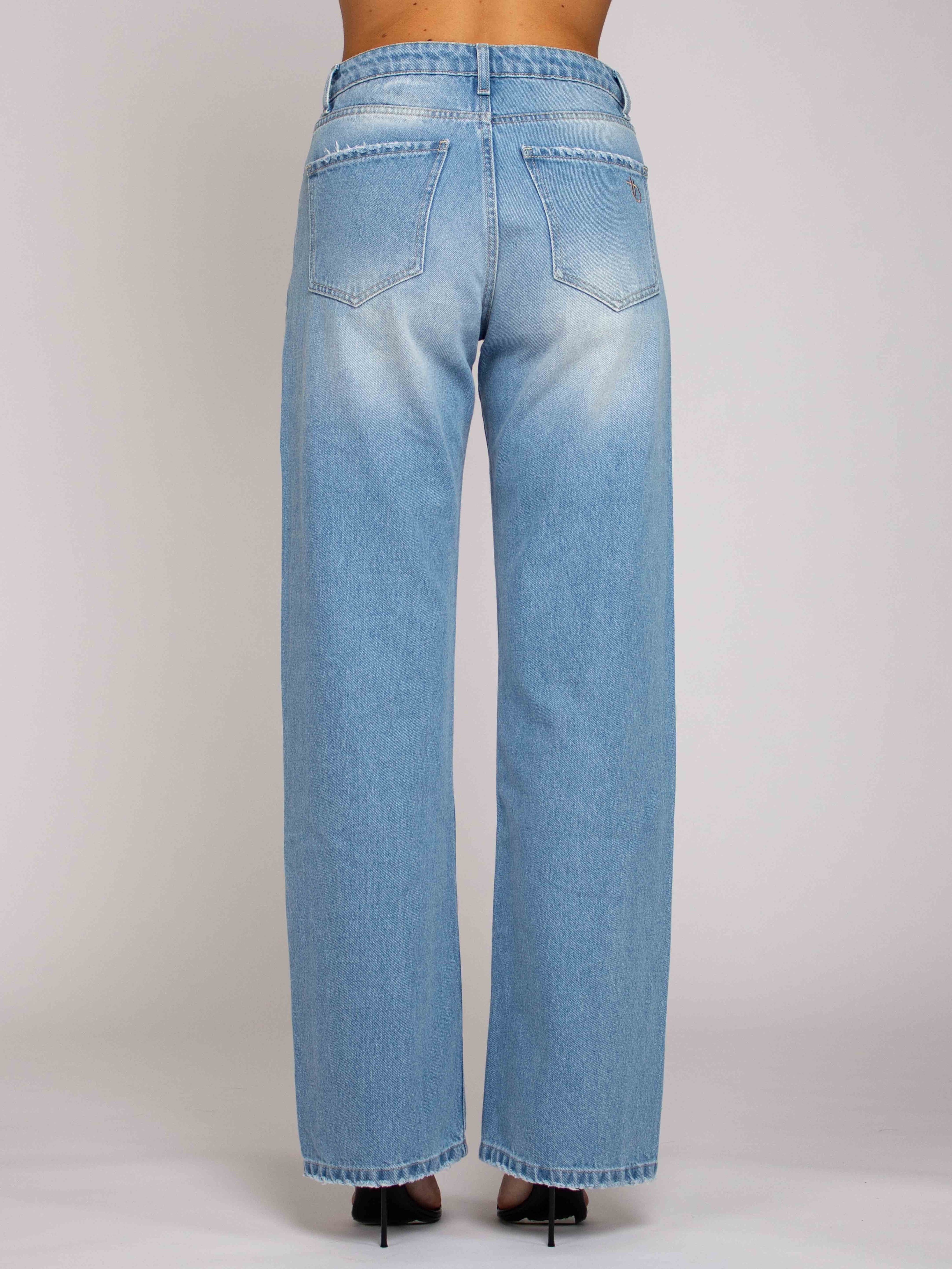 Emily Vita Media Gamba Dritta - Denim Chiaro