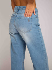 Emily Vita Media Gamba Dritta - Denim Chiaro