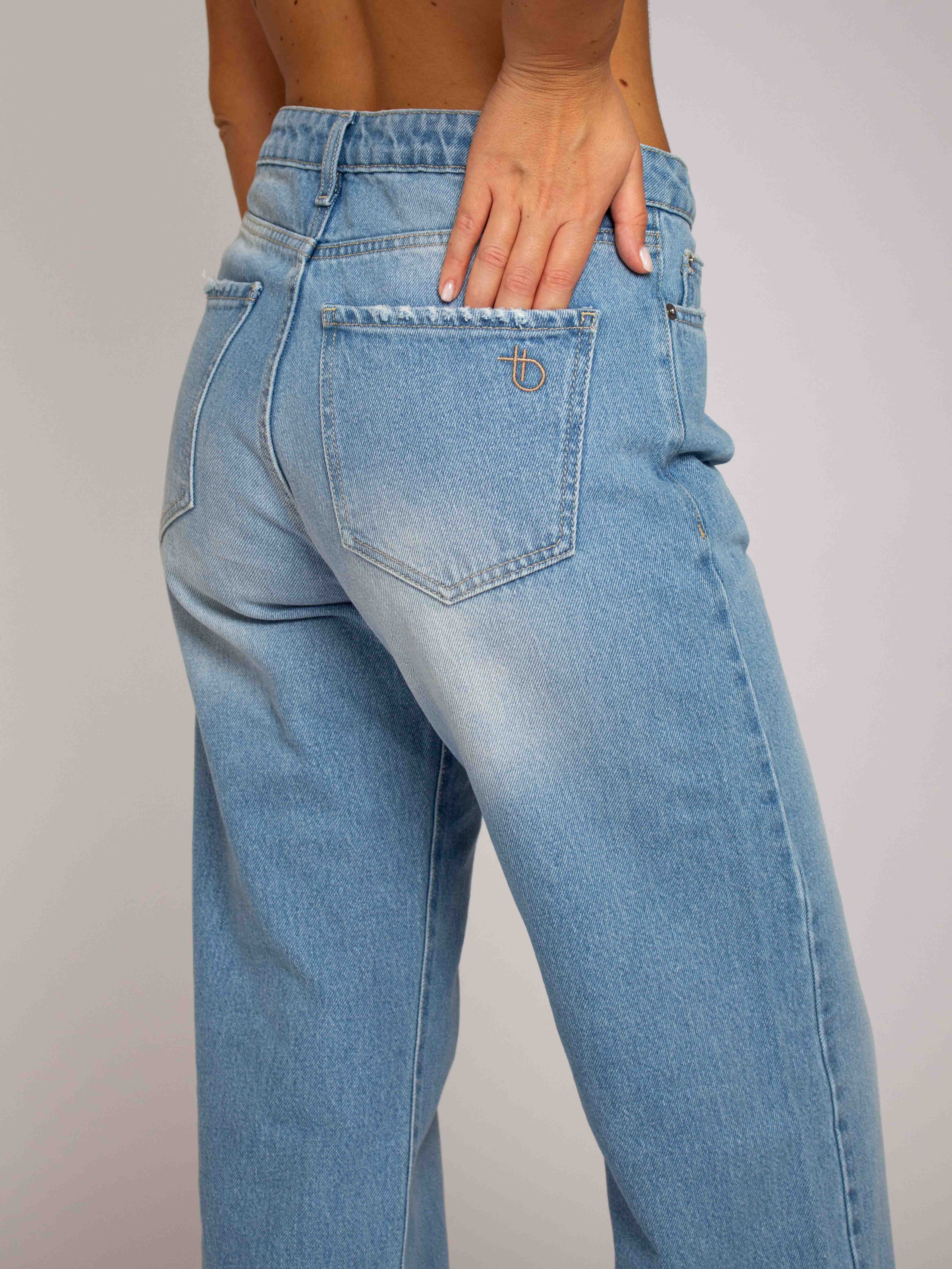 Emily Vita Media Gamba Dritta - Denim Chiaro