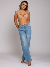 Emily Vita Media Gamba Dritta - Denim Chiaro