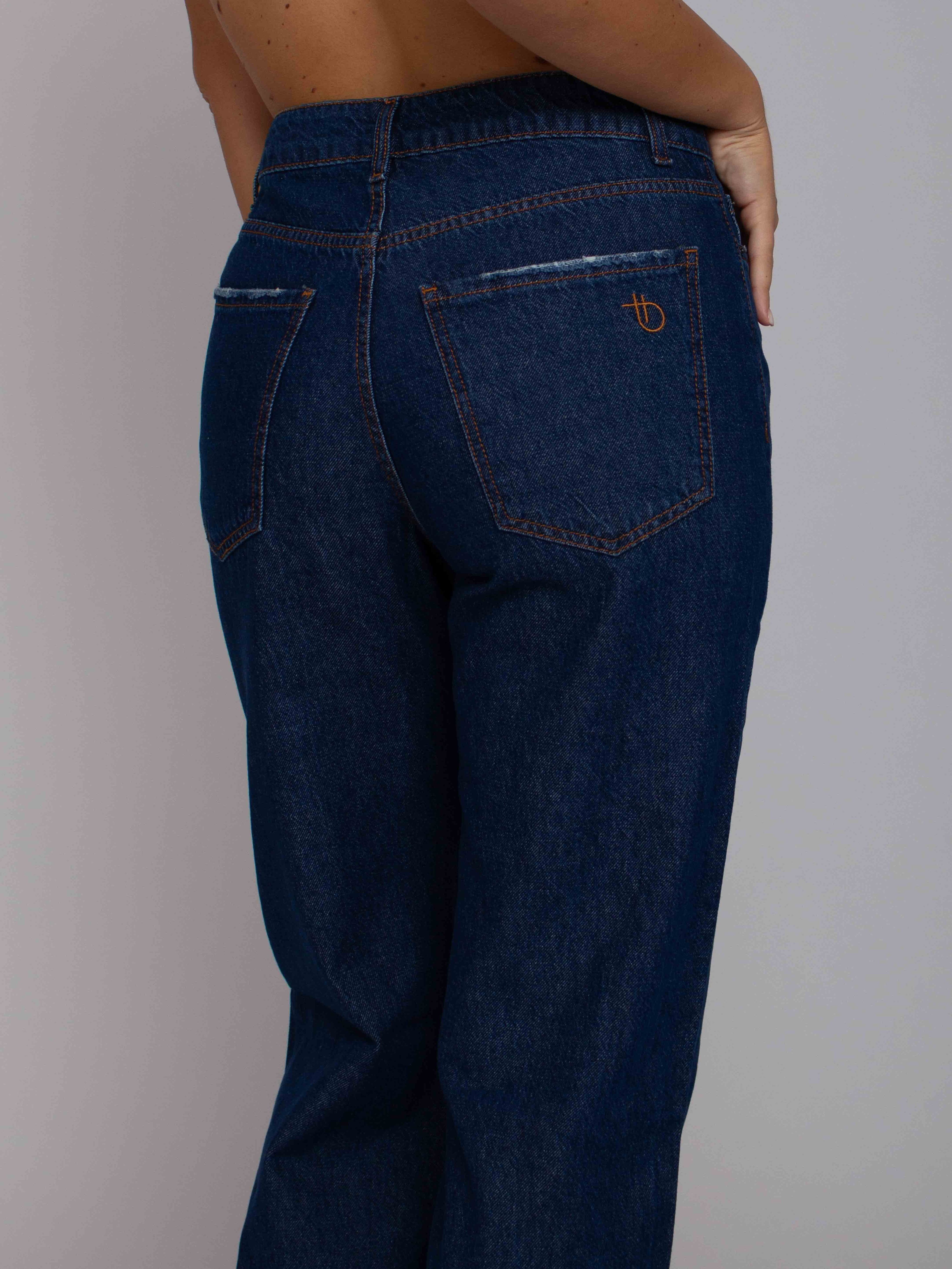 Kate Vita Alta Relaxed - Denim Scuro