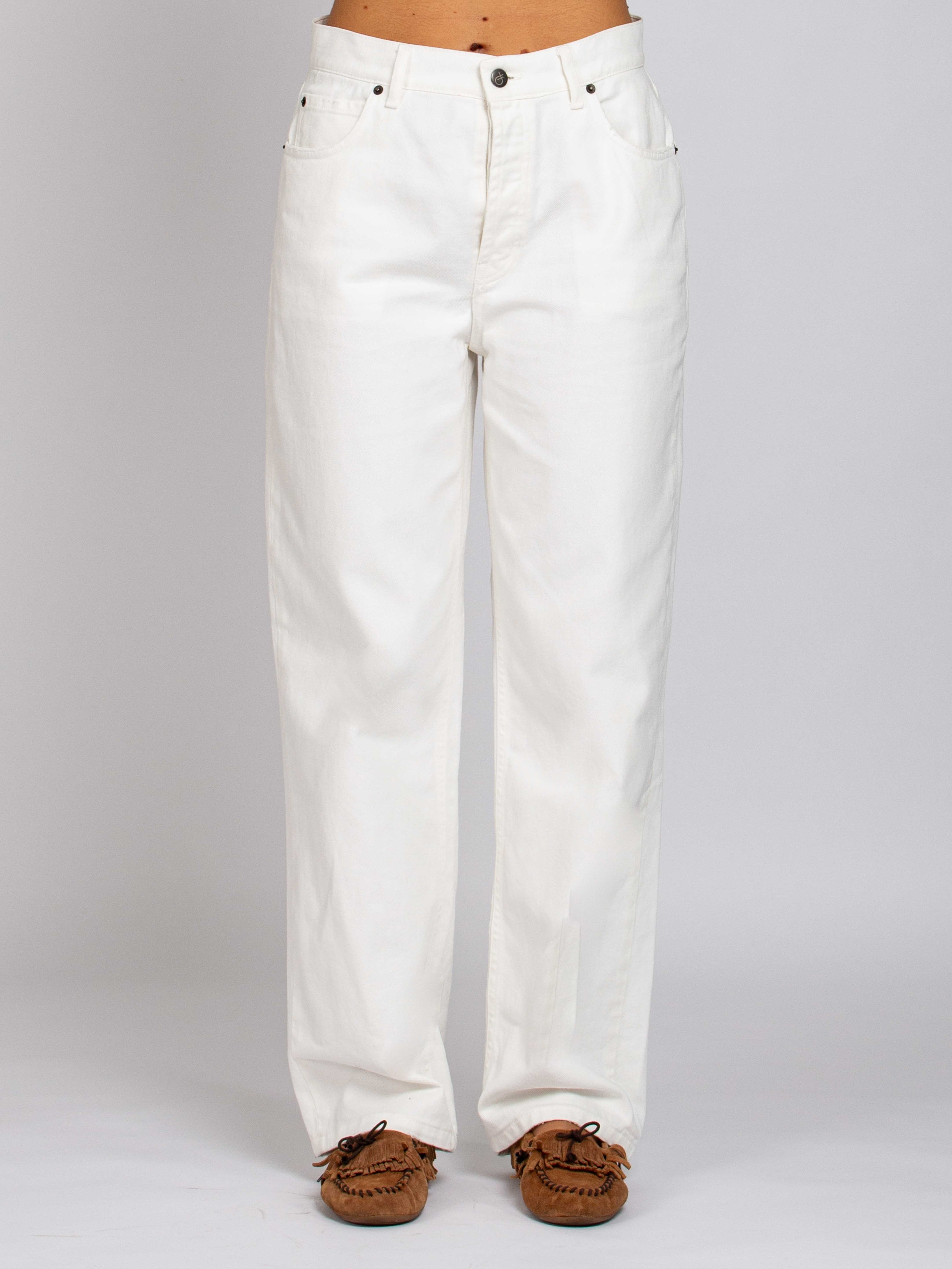 Twiggy Vita Alta Boyfriend - Denim Bianco
