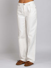 Twiggy Vita Alta Boyfriend - Denim Bianco