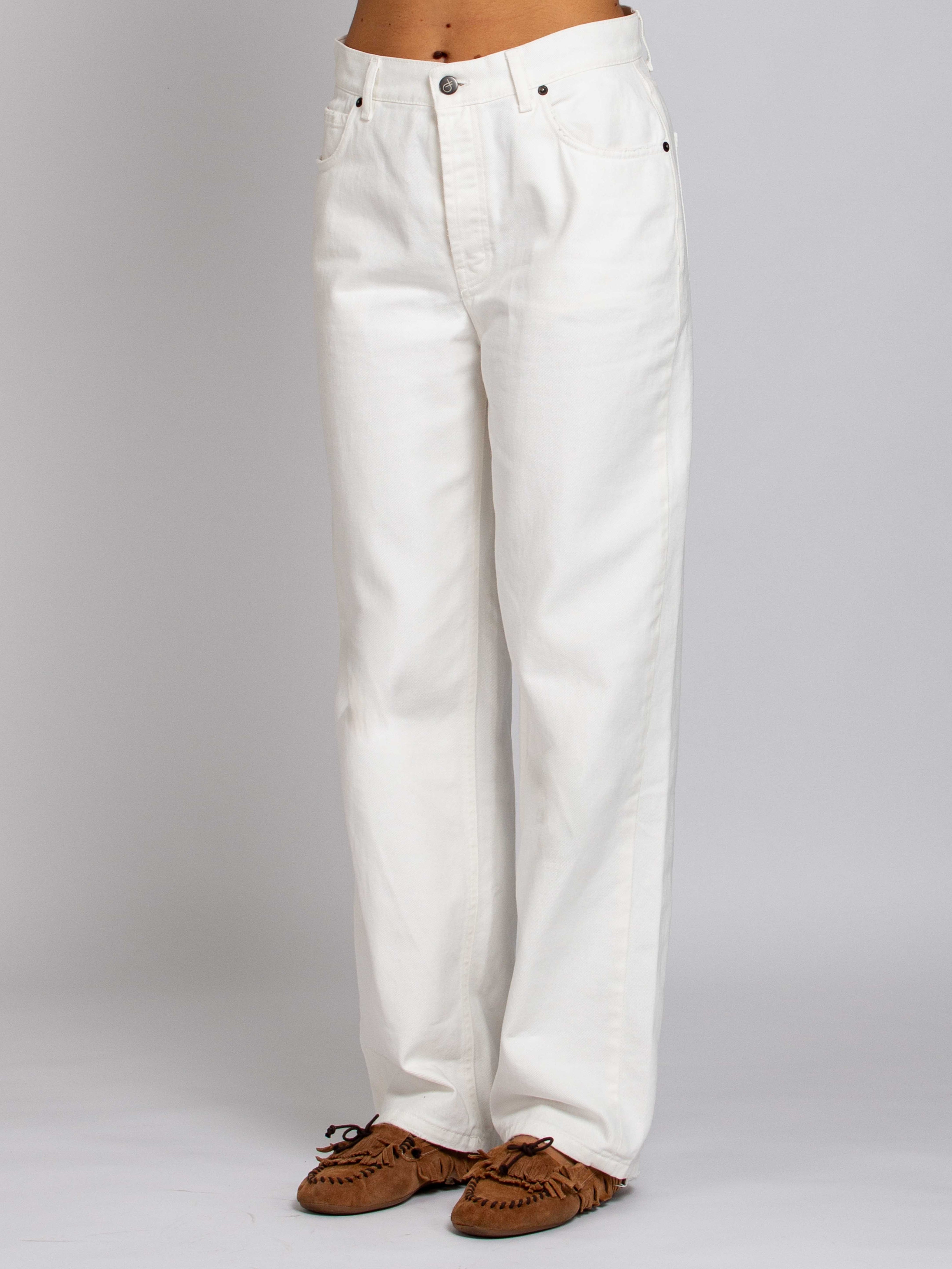 Twiggy Vita Alta Boyfriend - Denim Bianco