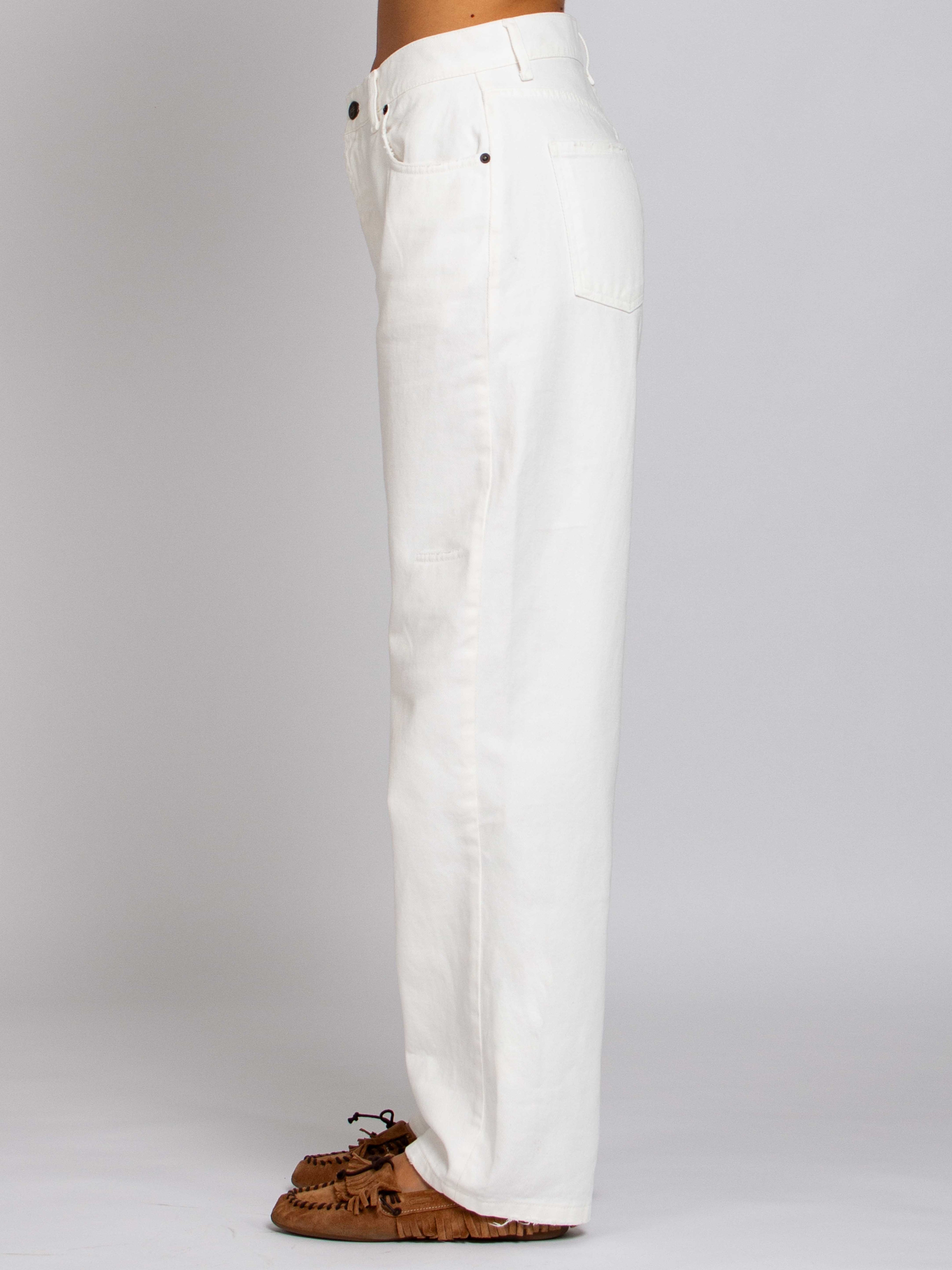 Twiggy Vita Alta Boyfriend - Denim Bianco
