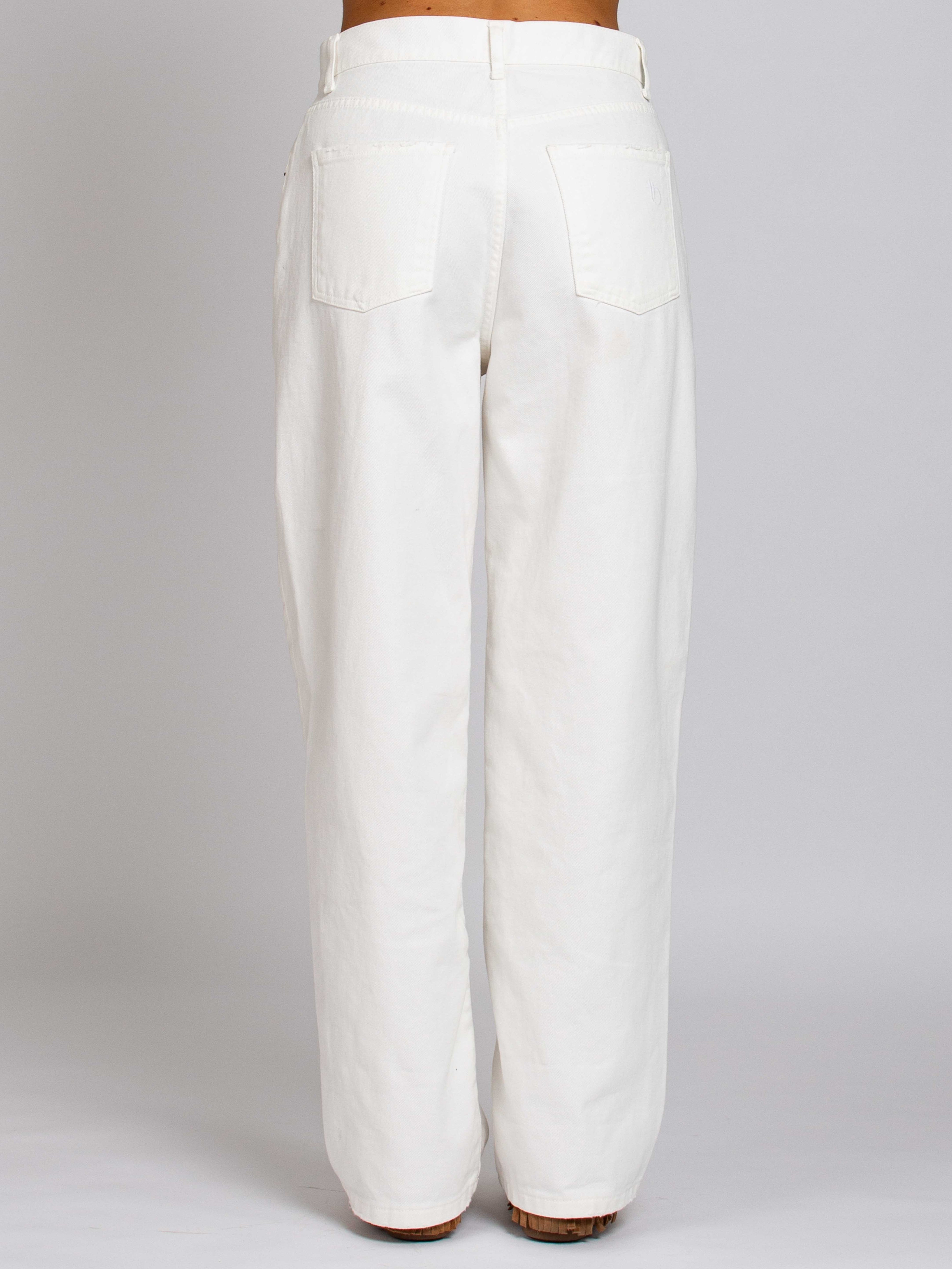 Twiggy Vita Alta Boyfriend - Denim Bianco