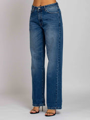 Emily Vita Media Gamba Dritta - Denim Scuro