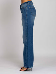 Emily Vita Media Gamba Dritta - Denim Scuro