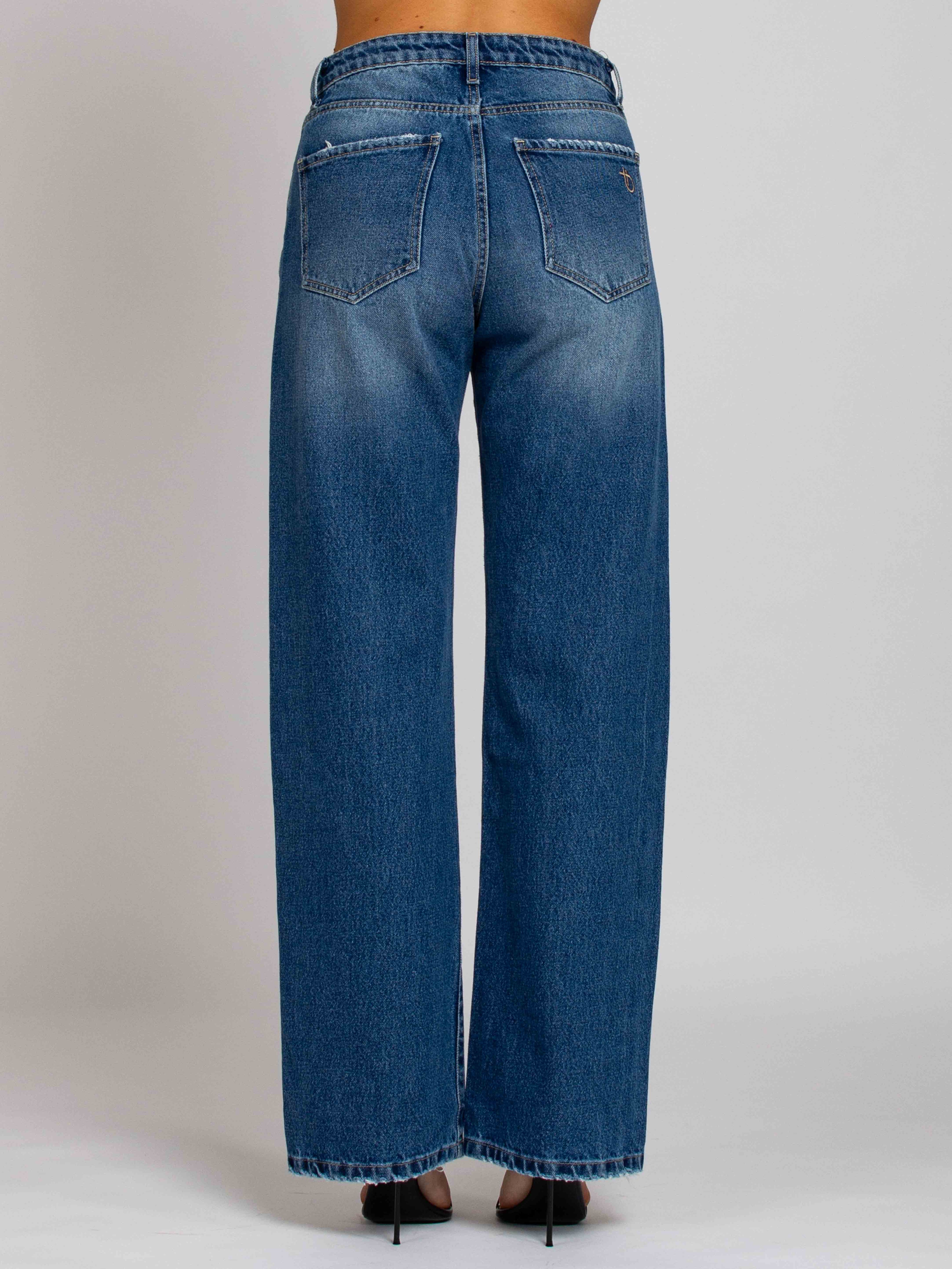 Emily Vita Media Gamba Dritta - Denim Scuro