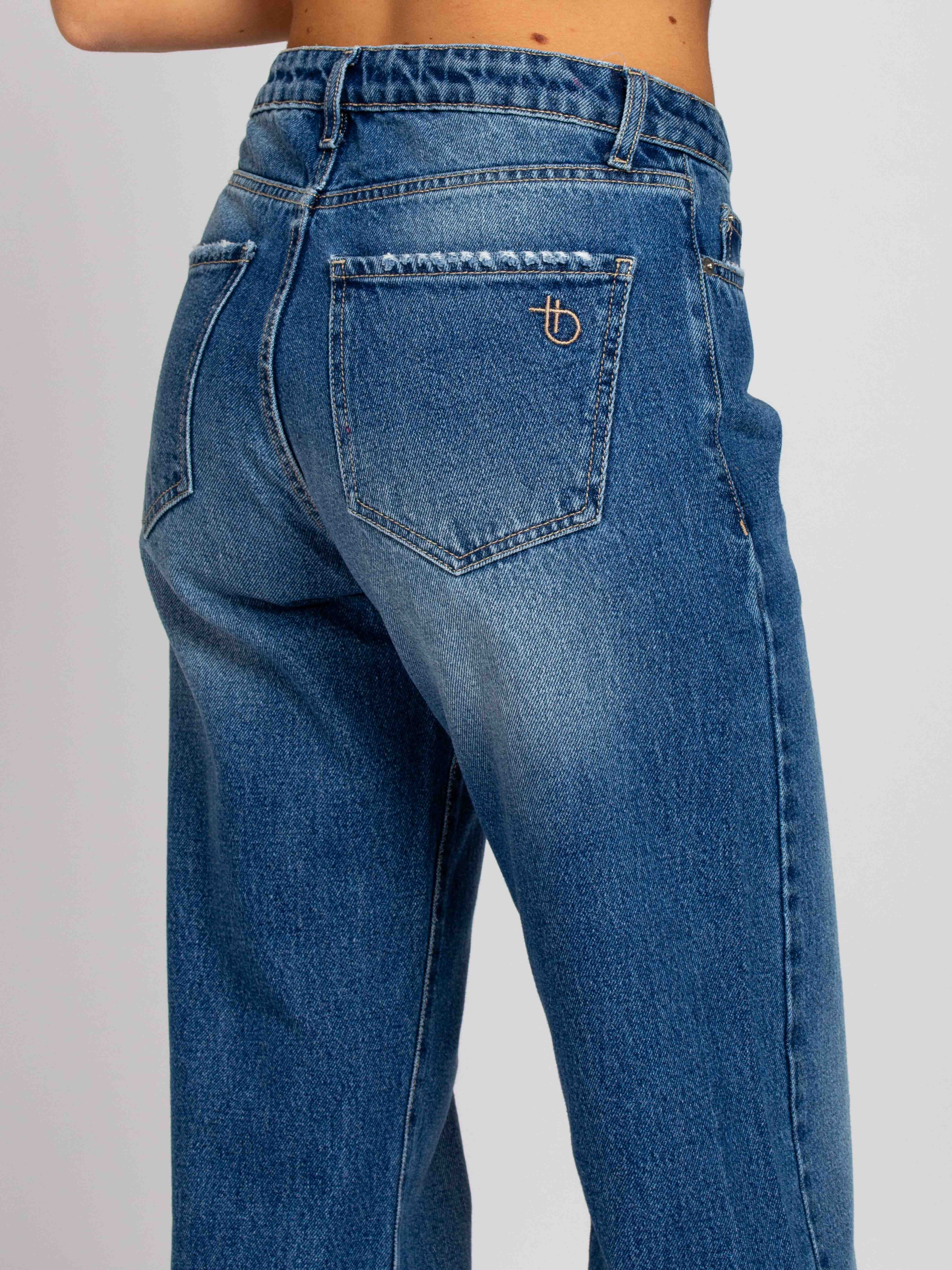 Emily Vita Media Gamba Dritta - Denim Scuro