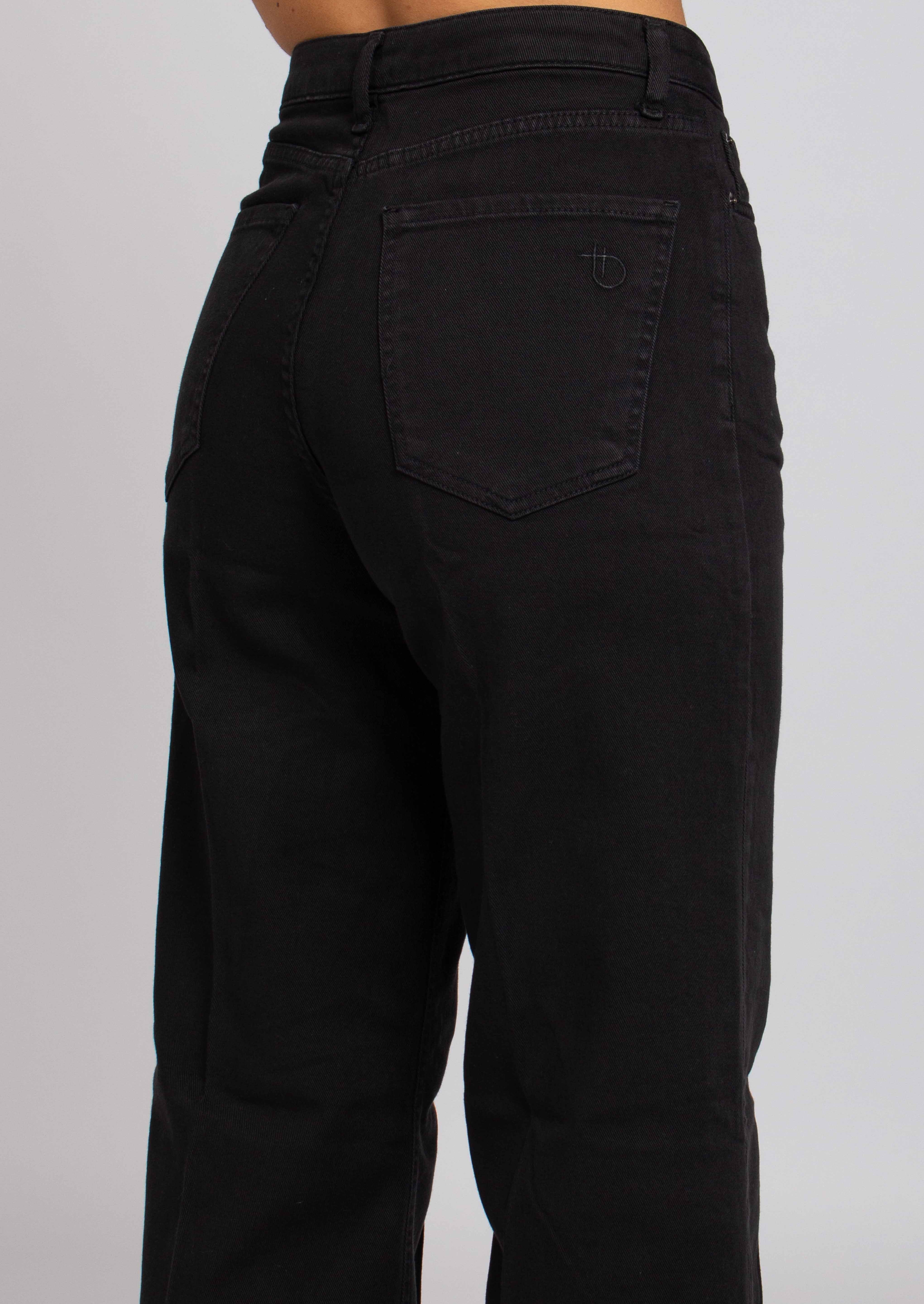 Jane Vita Alta Gamba Dritta - Denim Black