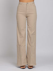 Jane Vita Alta Gamba Dritta - Denim Beige