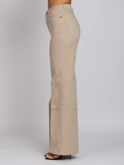 Jane Vita Alta Gamba Dritta - Denim Beige