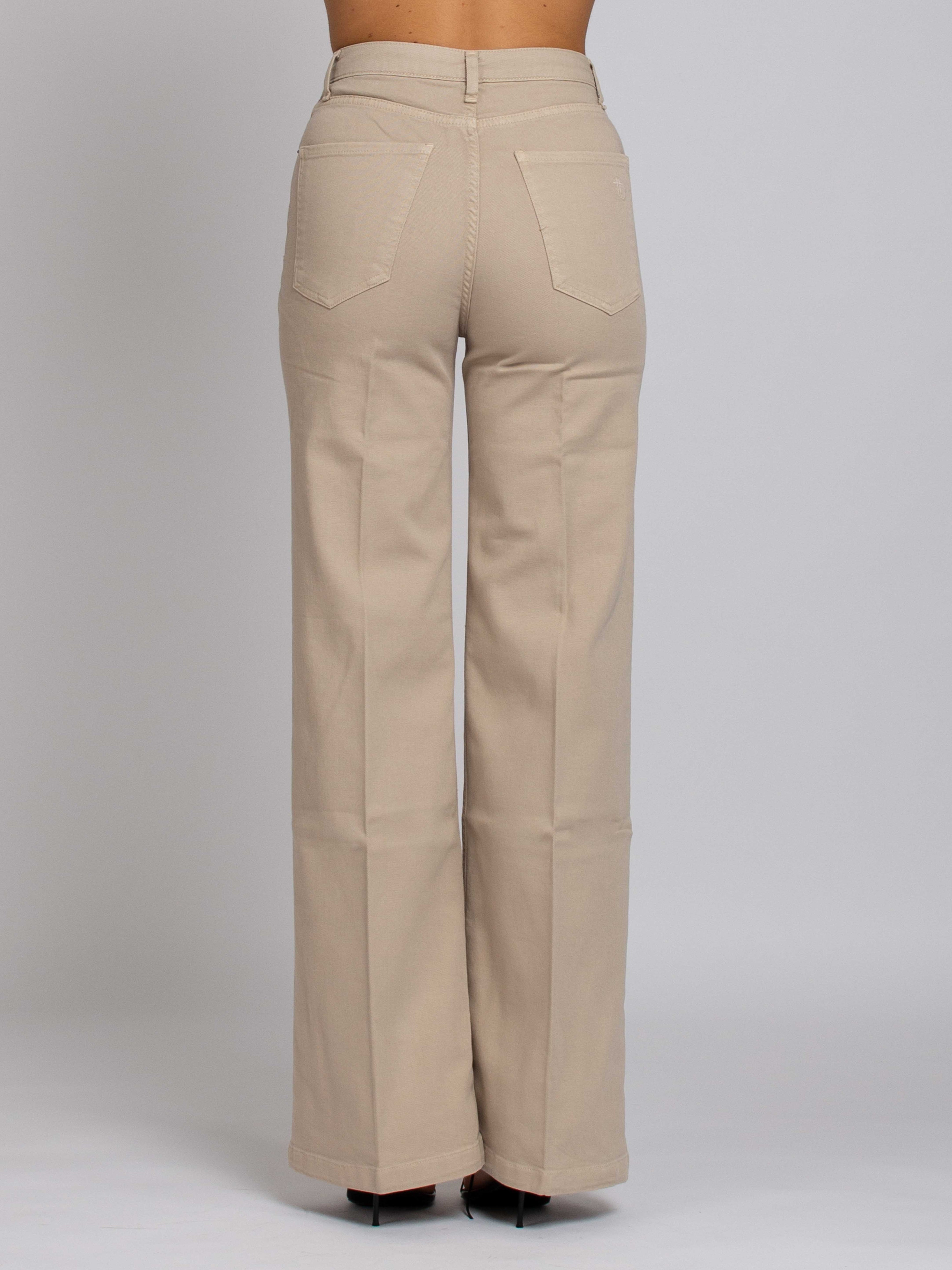 Jane Vita Alta Gamba Dritta - Denim Beige