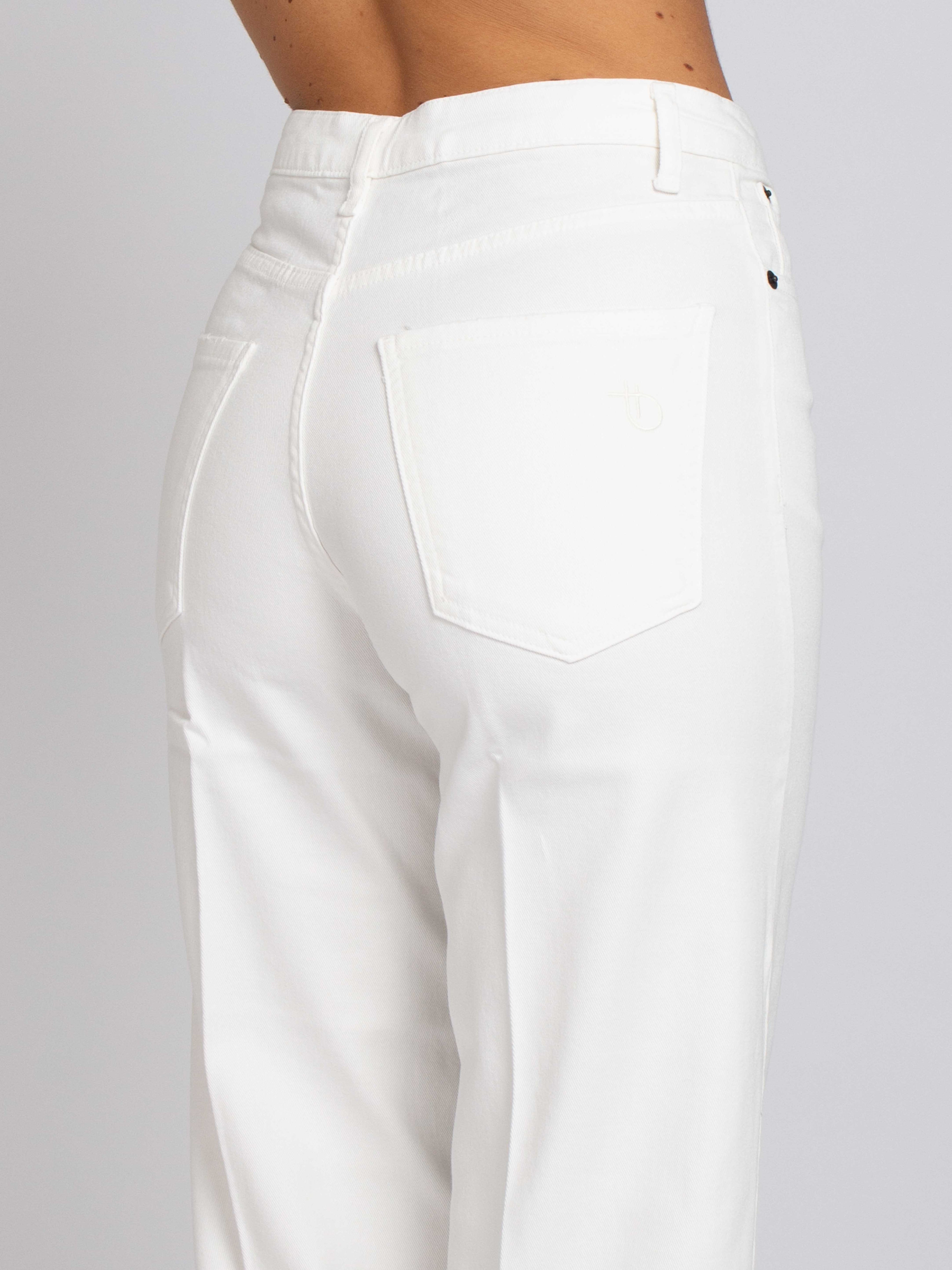Carolyn Vita Alta Gamba Dritta - Denim White