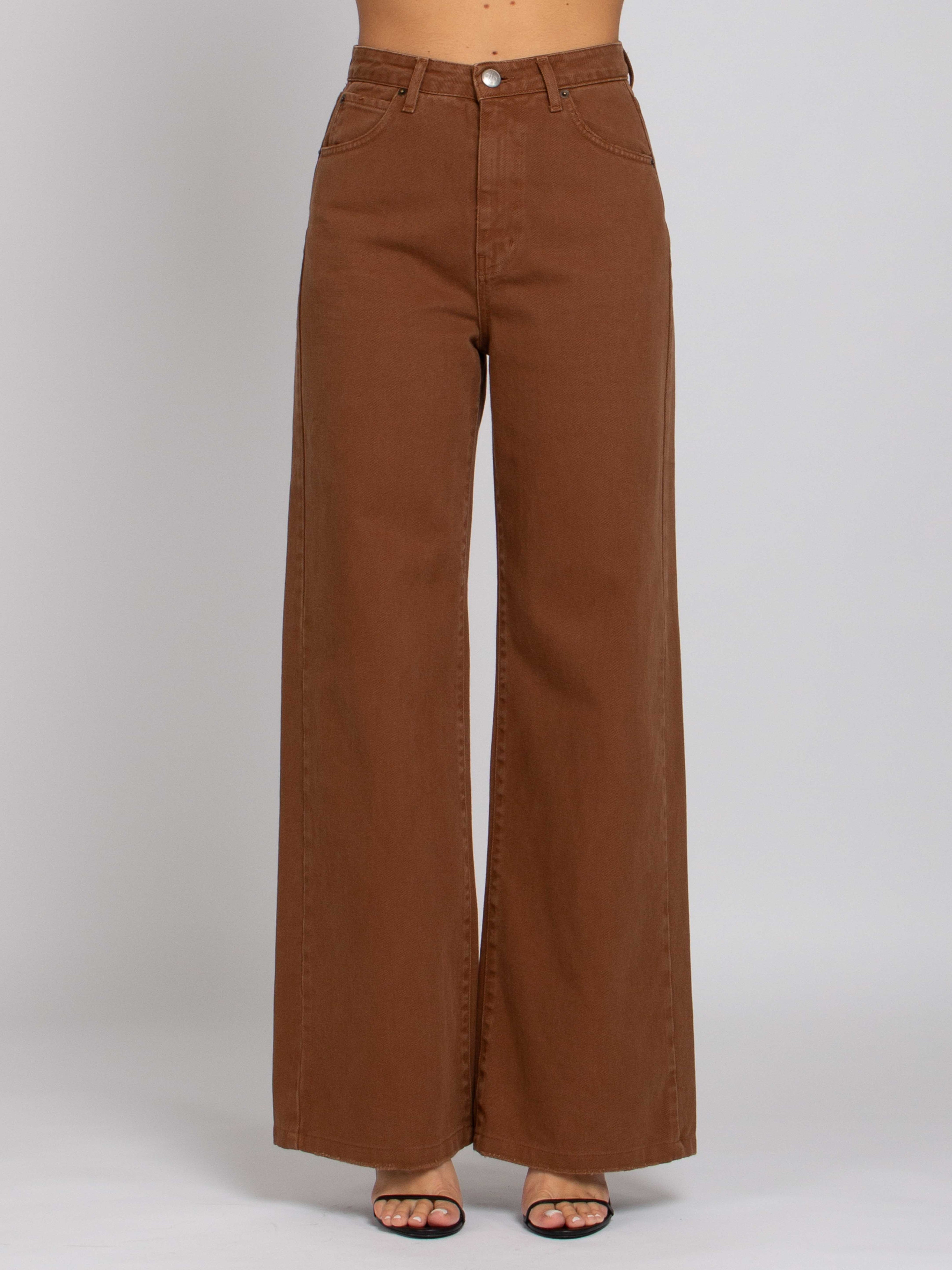 Brigitte Vita Alta gamba Dritta - Denim Cammello