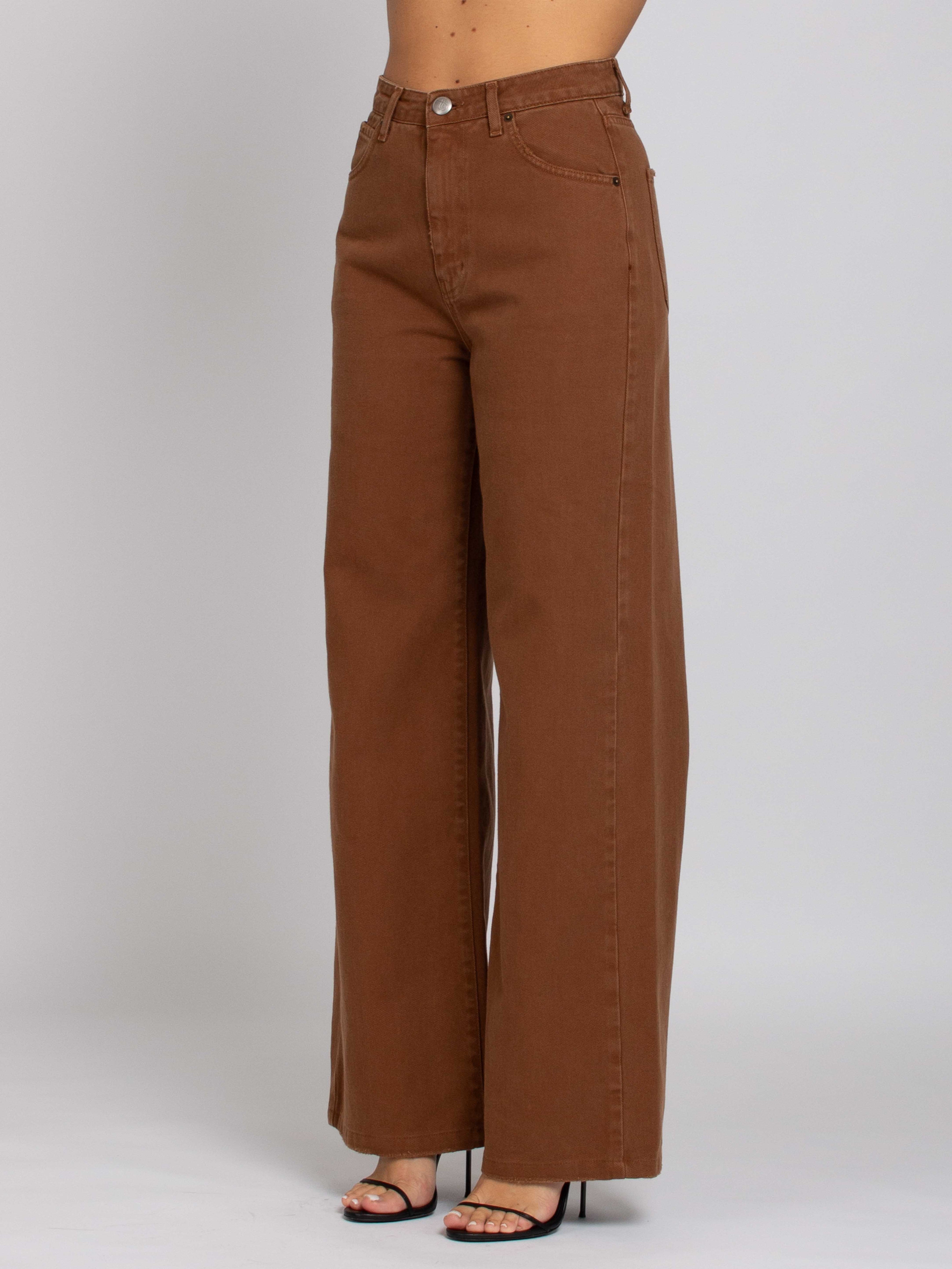 Brigitte Vita Alta gamba Dritta - Denim Cammello