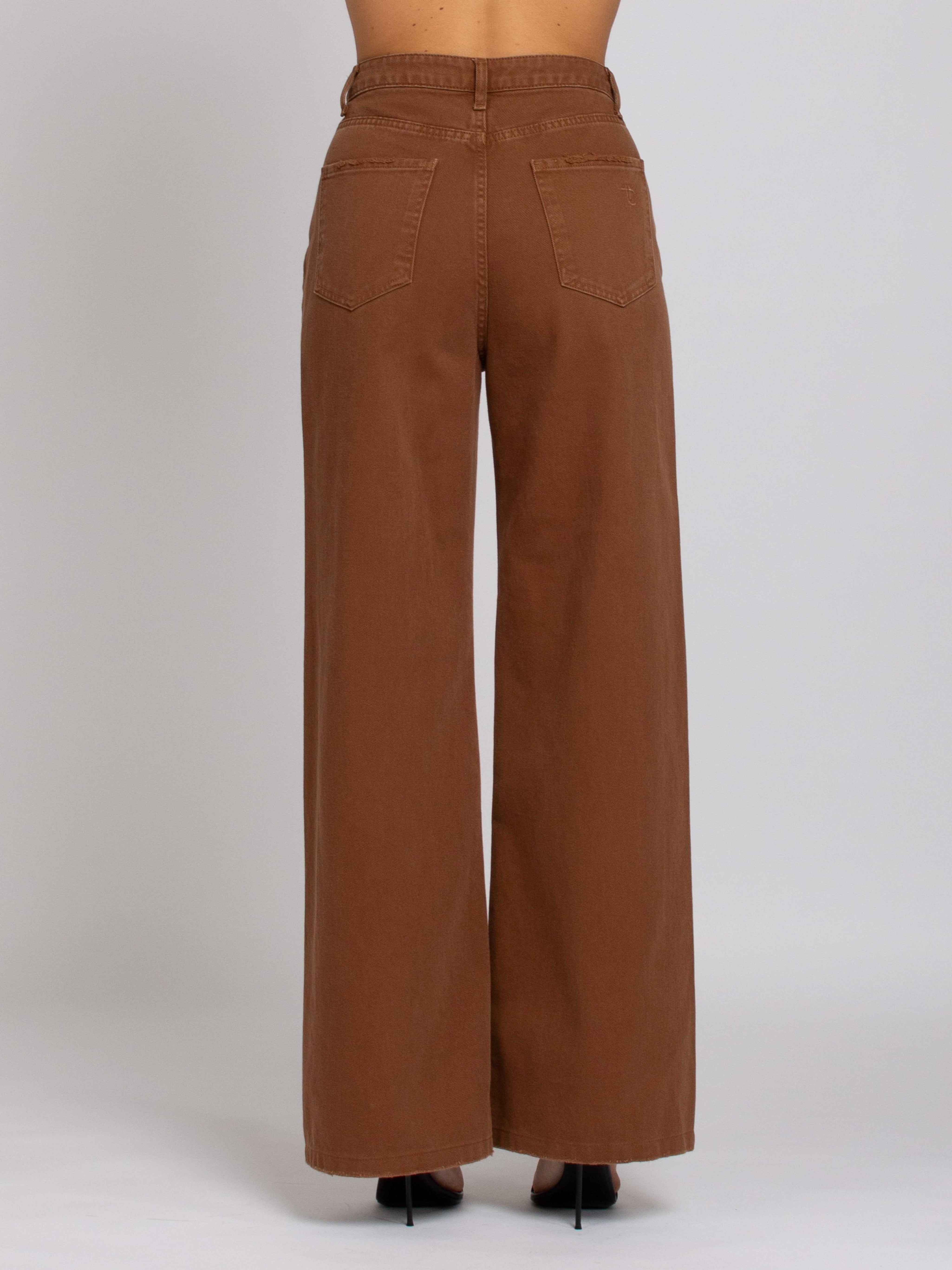 Brigitte Vita Alta gamba Dritta - Denim Cammello