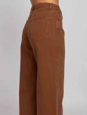Brigitte Vita Alta gamba Dritta - Denim Cammello