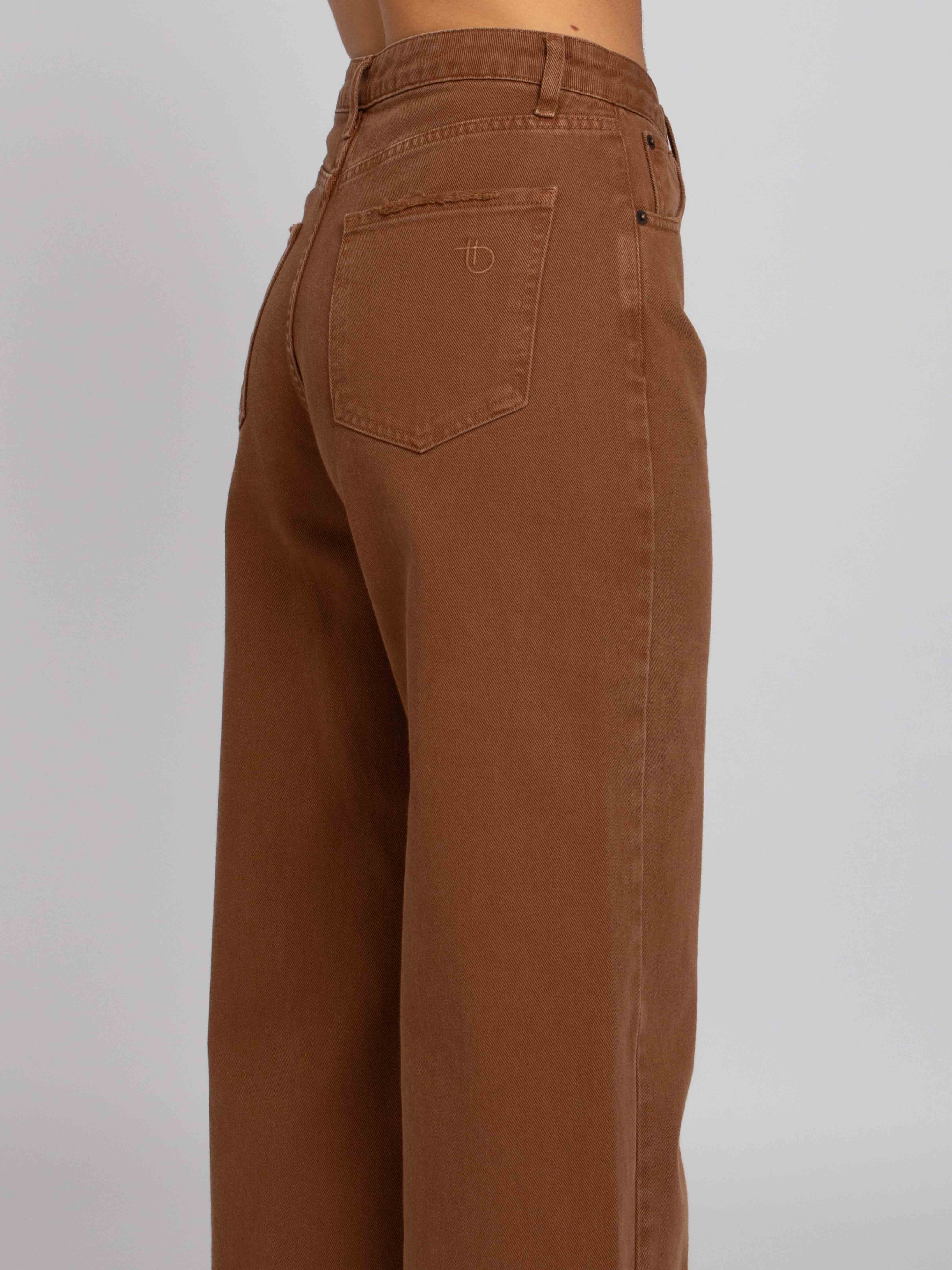 Brigitte Vita Alta gamba Dritta - Denim Cammello