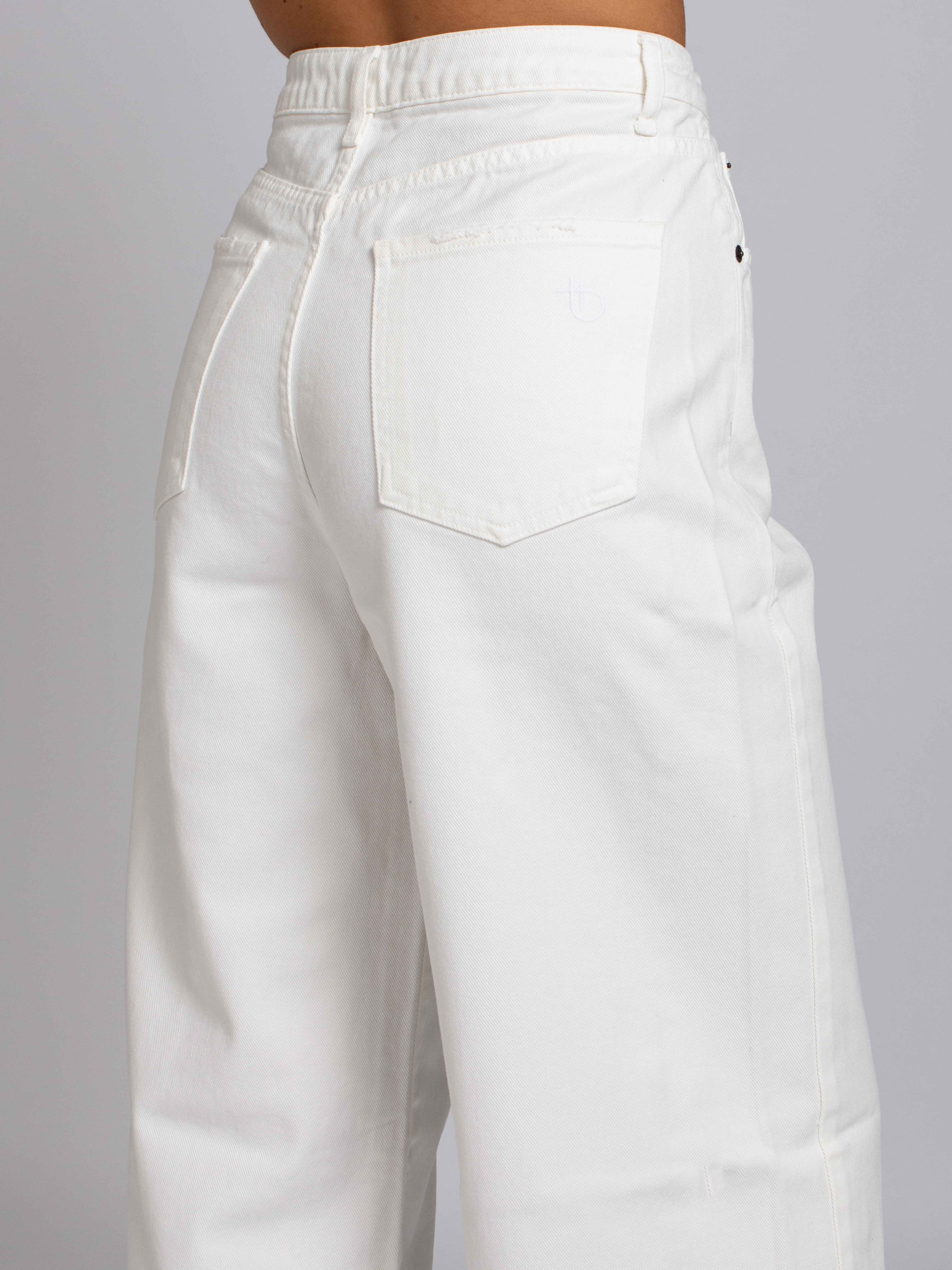 Brigitte Vita Alta gamba Dritta - Denim White