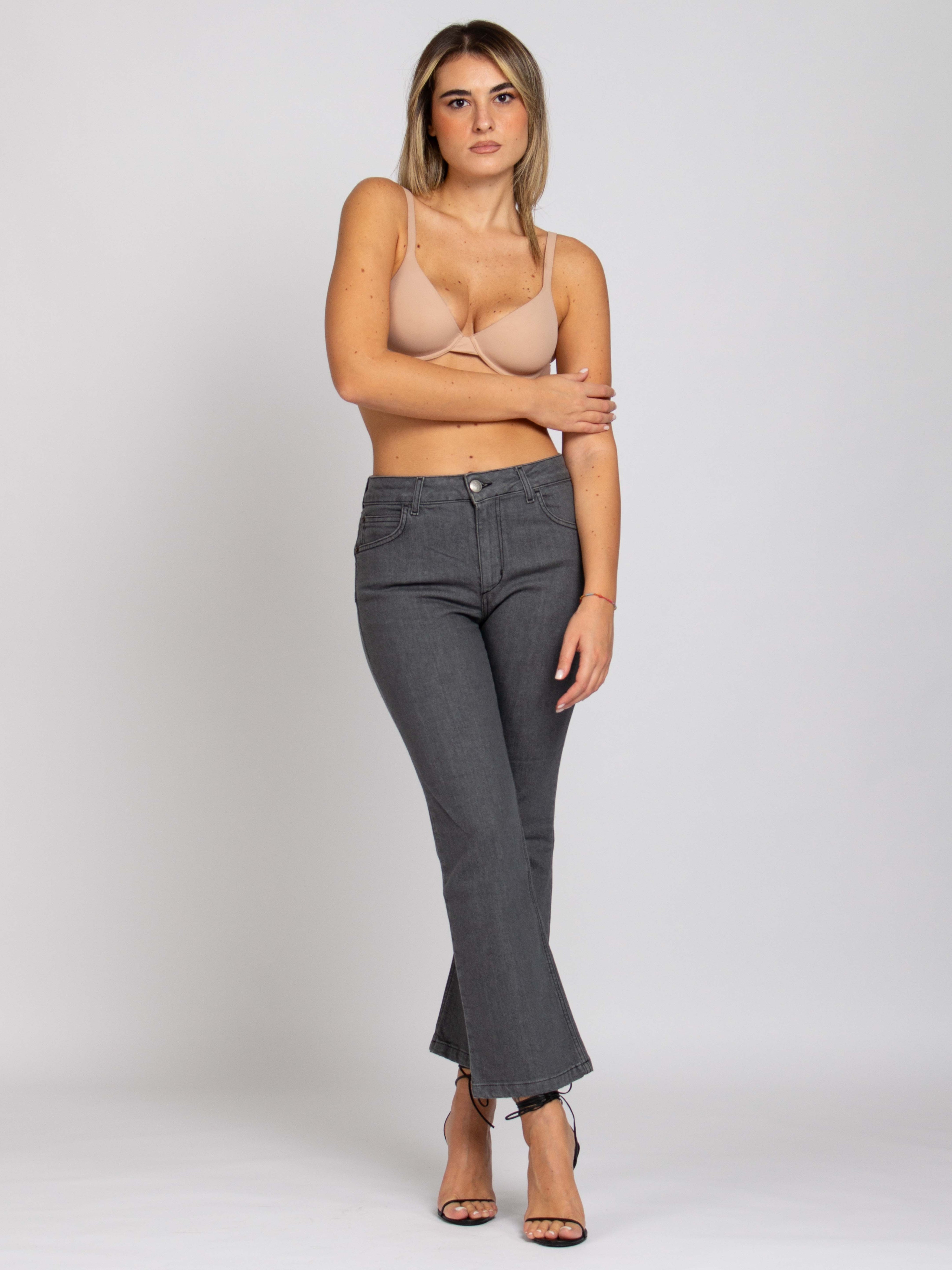 Anna Vita Media Push Up - Denim Grey