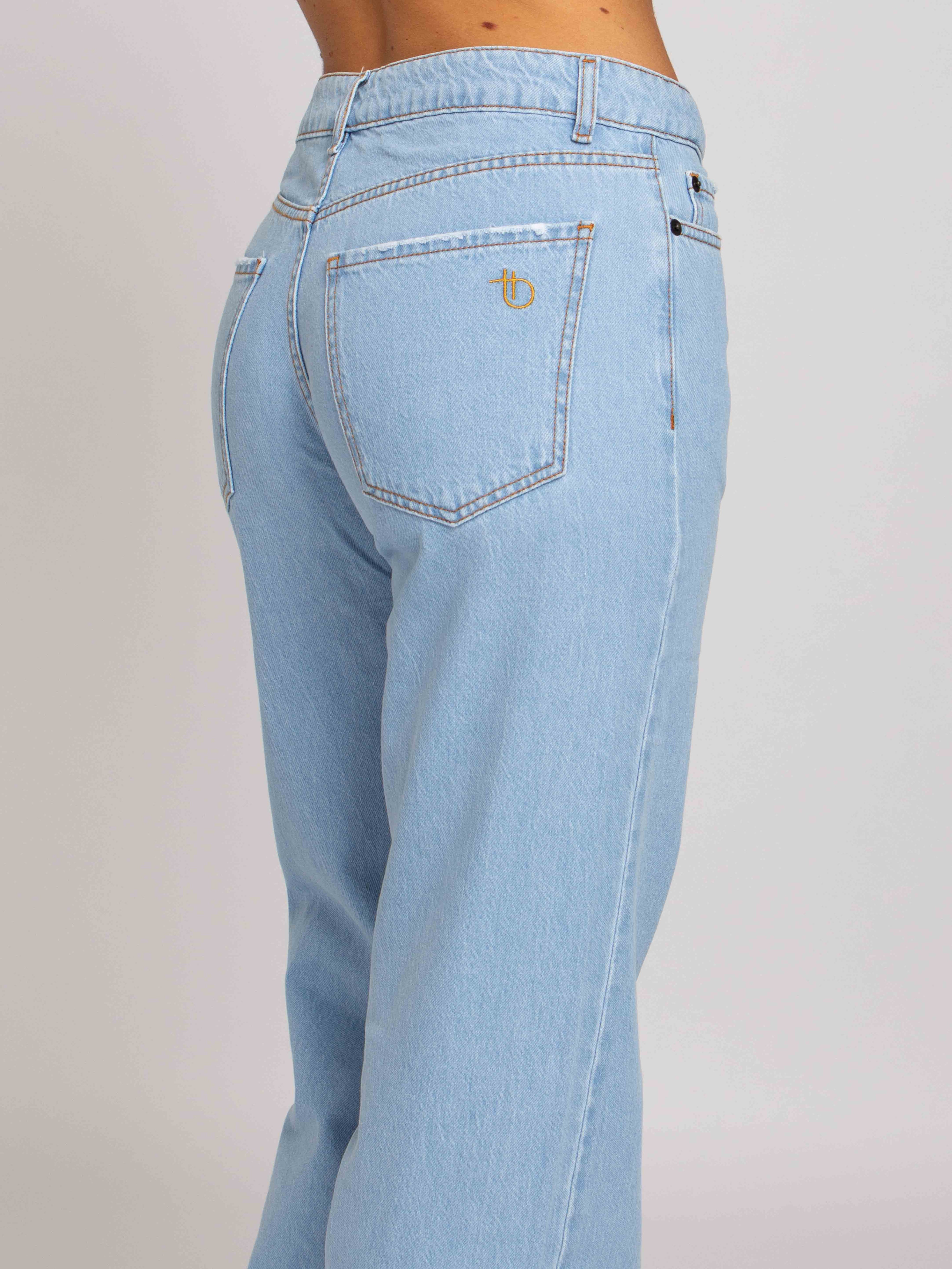 Kate Vita Alta Relaxed - Denim Chiaro