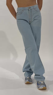 Kate Vita Alta Relaxed - Denim Chiaro