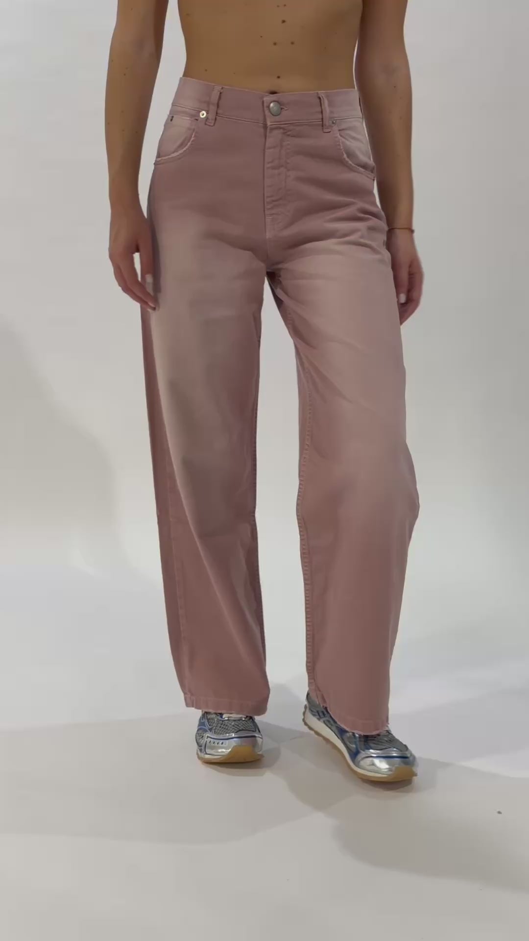 Emma Vita Media Gamba Ampia - Denim Rosé