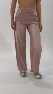 Emma Vita Media Gamba Ampia - Denim Rosé