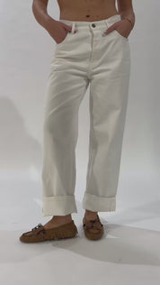 Twiggy Vita Alta Boyfriend - Denim Bianco